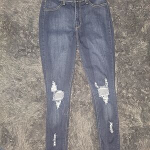 Fashion Nova Distressed Blue Jeans